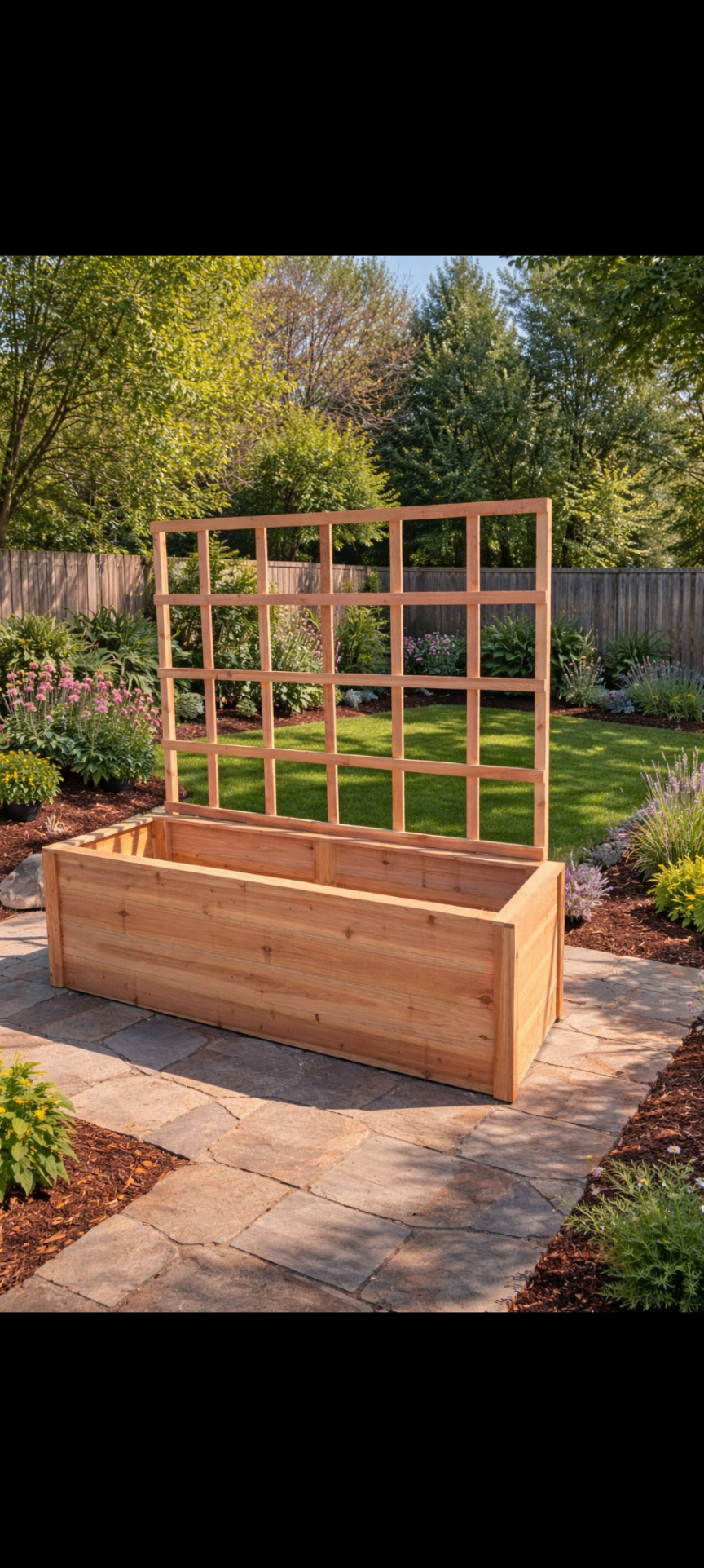 Raised Garden Bed with Trellis