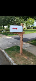 Single Post Cedar Mailbox