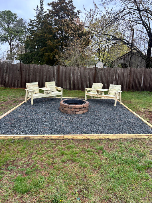 🔥 12' x 12' Gravel Fire Pit Area with Stone Fire Pit